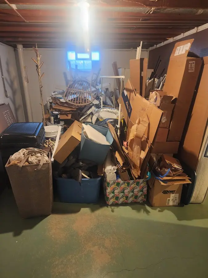 Roll-off dumpster container at job site for 15 Yard Dumpster Rental in Monrovia